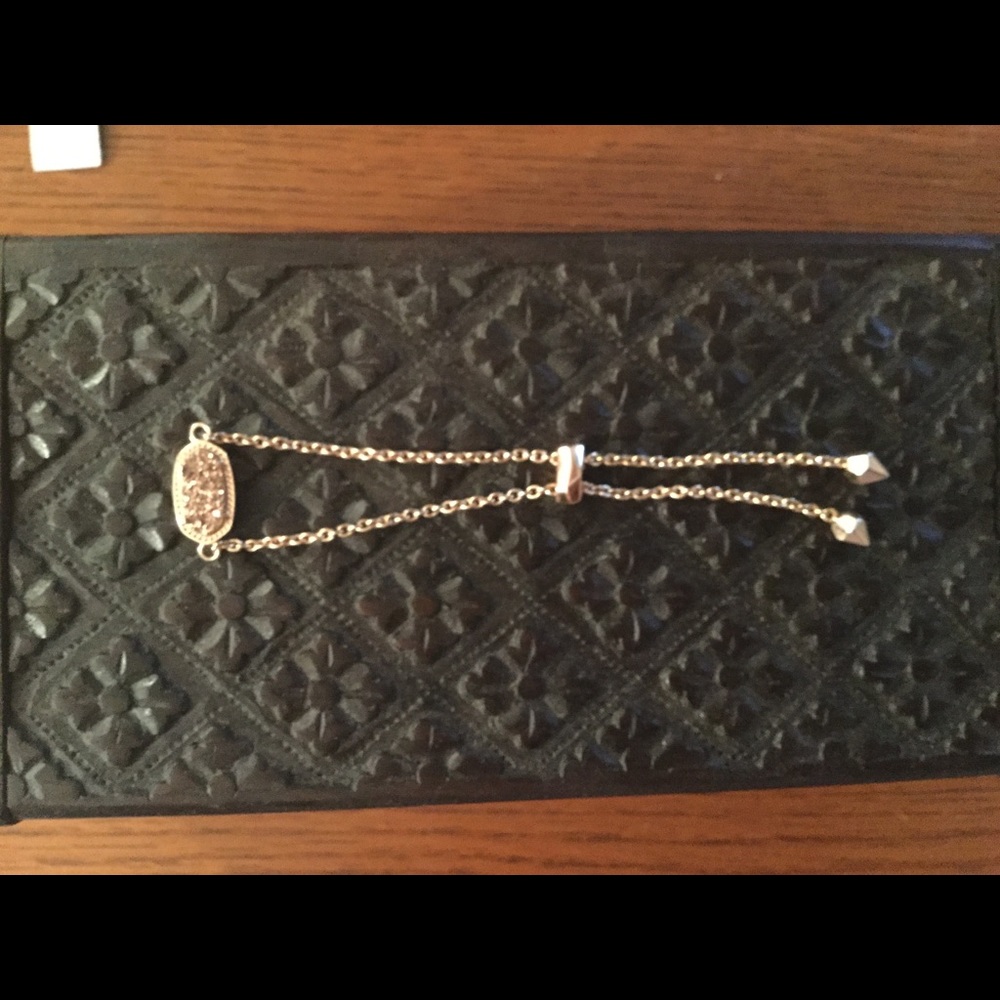 Kendra Scott adjustable slide bracelet good druzy